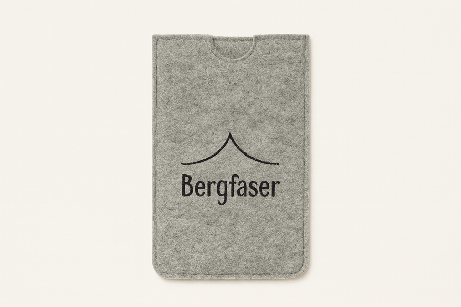 Alpaka Handyhülle – B2B Logo - Veredelung - Bergfaser