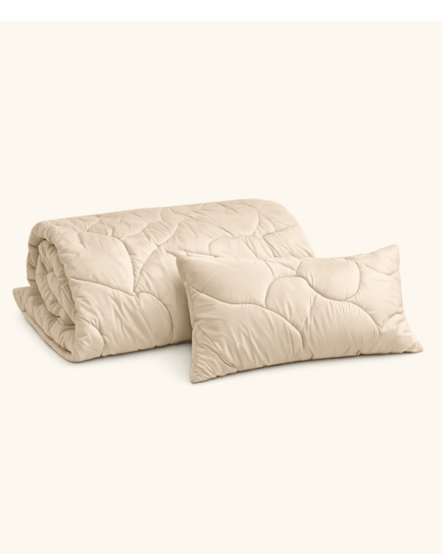 Alpaka Schlaf - Set | Bettdecke & Kopfkissen | temperaturausgleichend, hypoallergen & nachhaltig - Bergfaser