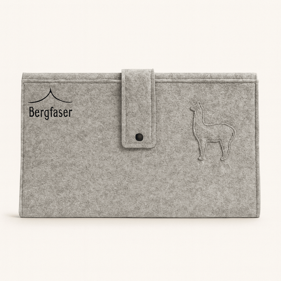 Alpaka Tablethülle Plus - nachhaltiger Schutz aus Naturfilz - Bergfaser