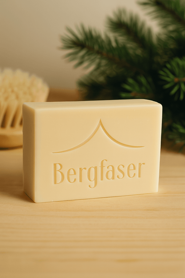 Alpaka Seife Natur - ohne Duft & ohne Farbe, pure Pflanzenkraft für sensible Haut. - Bergfaser
